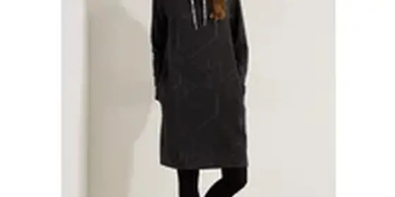 Cecil Damen Ottoman Kleid mit Muster in Schwarz, Gr: XXL ansehen