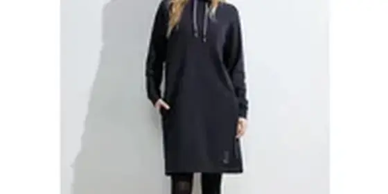 Cecil Damen Kleid mit Volumenkragen in Blau, Gr: M ansehen