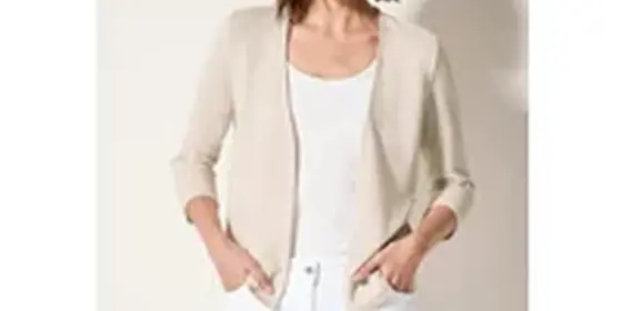 Cecil Damen Offene Strukturjacke in Beige, Gr: L ansehen