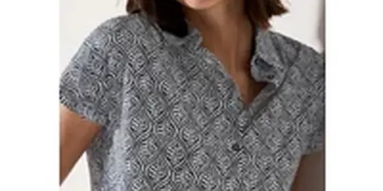 Cecil Damen Gemusterte Bluse in Blau, Gr: XL ansehen