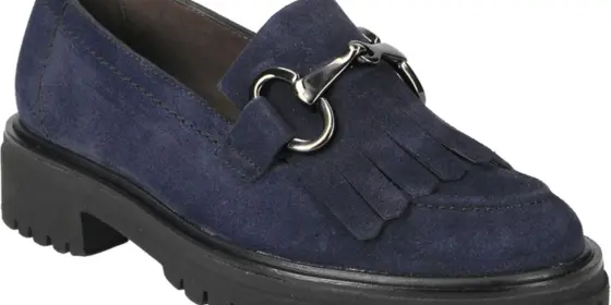 Paul Green Slipper & Mokassin 2734-044, Rauleder, Blau, Dame... 5,5 ansehen