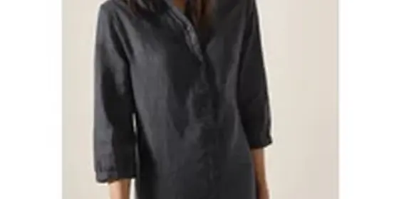 Cecil Damen Blusenkleid aus Leinen in Grau, Gr: M ansehen