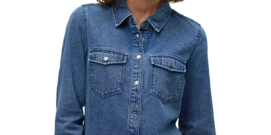Vero Moda Jeanshemd Jennie in indigoblauer Waschung ansehen