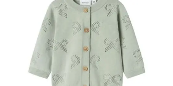 name it Strickjacke Nbfhiclaudia Aqua Gray ansehen