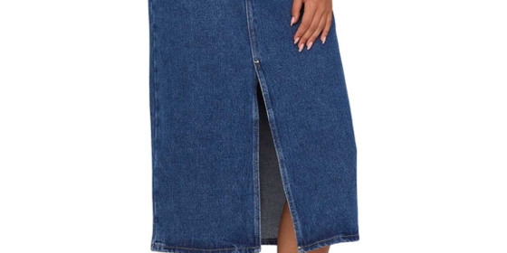 ONLY Jeansrock Bianca in Mittelblau mit Schlitz ansehen