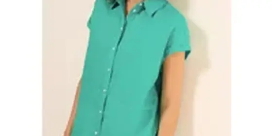 Cecil Damen Leinen-Hemdbluse in Grün, Gr: XL ansehen