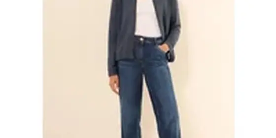 Cecil Damen Jacke im Strick-Look in Grau, Gr: L ansehen