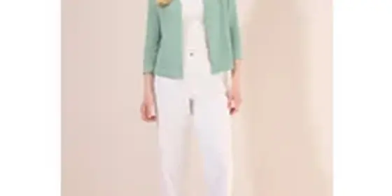 Cecil Damen Offene Ajour-Look Jacke in Grün, Gr: S ansehen