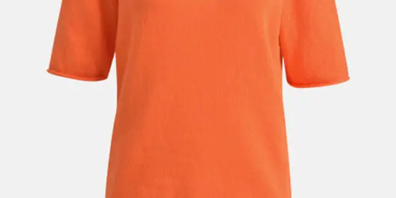 MILANO ITALY Damen Kurzarmpullover, orange ansehen